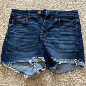 blue denim jean shorts
